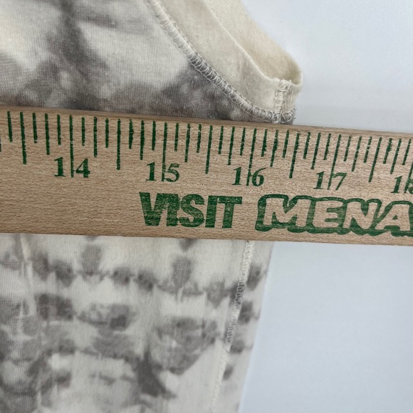 Eddie Bauer Womens Tank Top Beige Cream Grey Tie Dye Geometric Print Size L - Picture 7 of 7